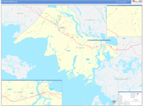 St. Mary County Wall Map Basic Style